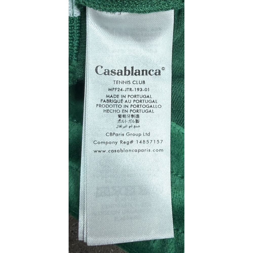 Casablanca Green Velour Athletic Shorts - Picture 7 of 11